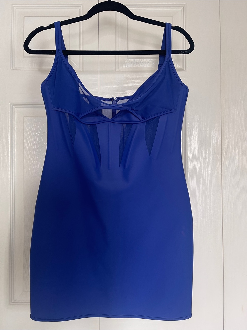 Mugler H&M
Cobalt Blue Mesh-Panel Mini Dress